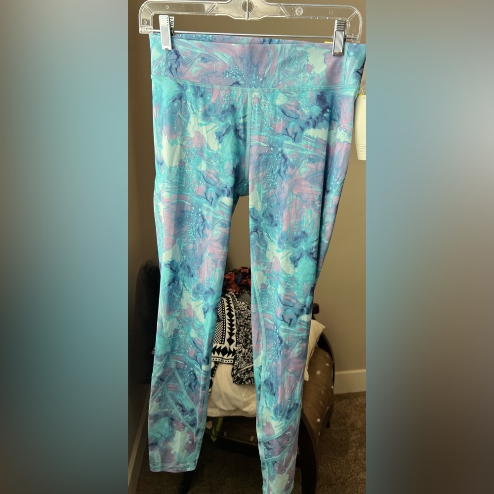 All in motion - Mid Rise Legging - XXL 18 - Teal/Purple - 5 PAIR AVAILABLE